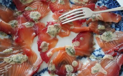 Christmas gravdlax or gravadlax (dill cured salmon)