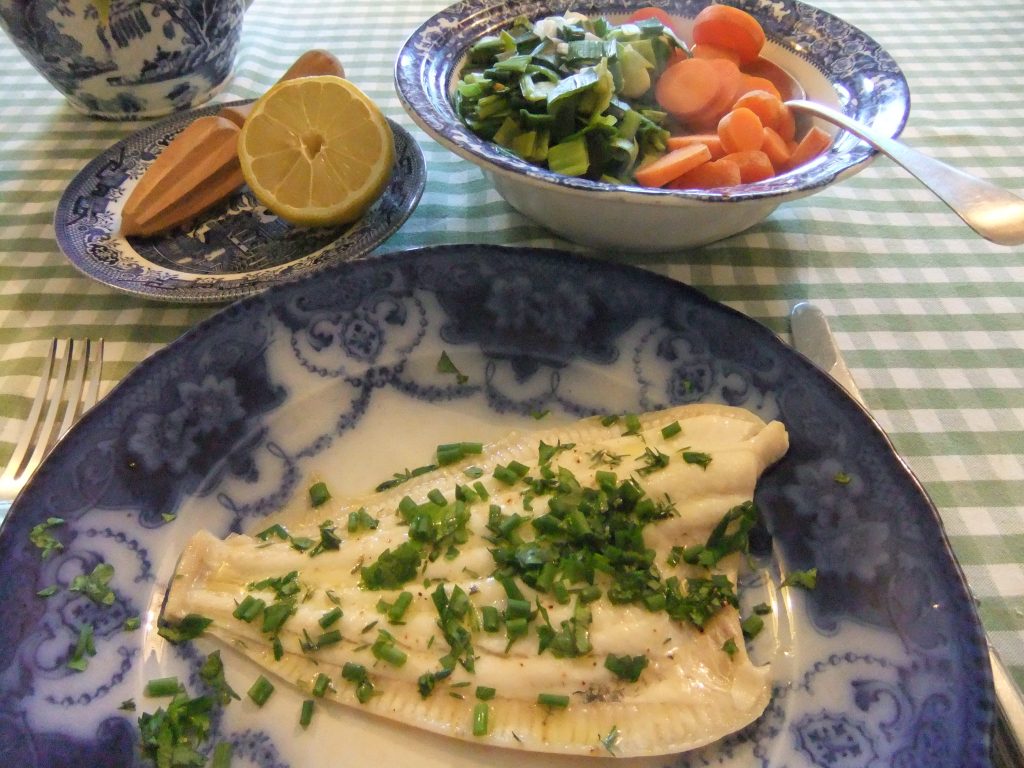 Grilled Plaice with herbs