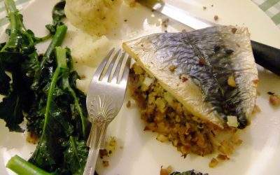 Easy stuffed mackerel fillets