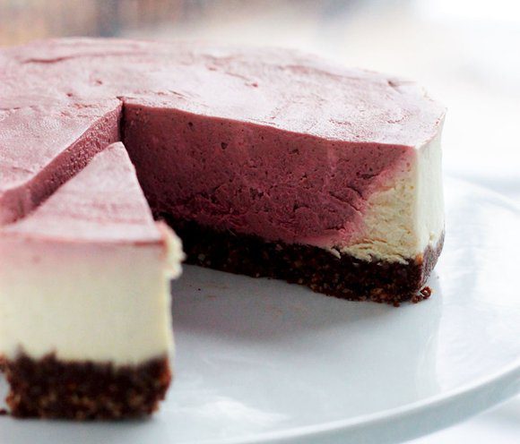 Decadent chocolate cherry mousse cake