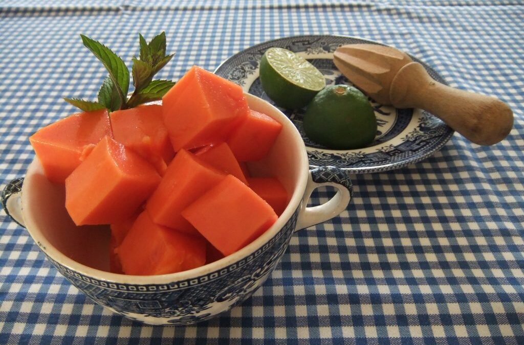 Super simple papaya dessert