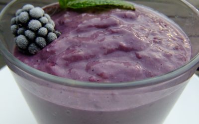 Blackberry and avocado thickie (or smoothie)