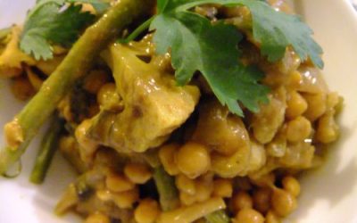 Chickpea and cauliflower curry