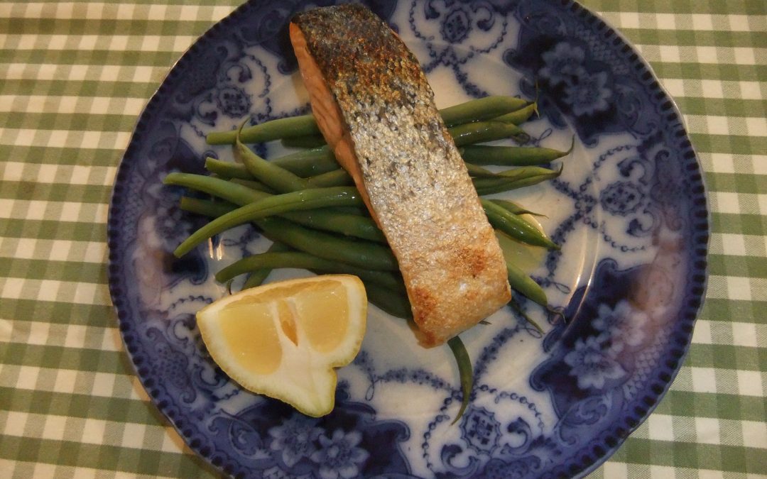 Simple grilled garlic & tamari salmon