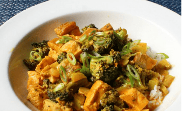 Leftover chicken/turkey and broccoli curry