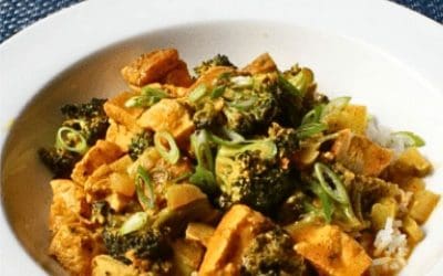Leftover chicken/turkey and broccoli curry